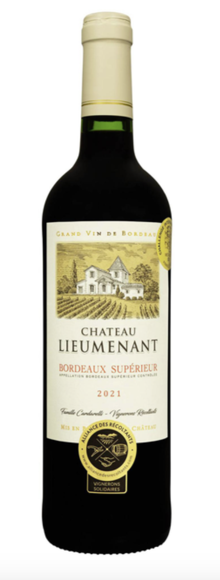 Вино Chateau Lieumenant 2021 Bordeaux Superieur сухе червоне 0.75л. 12,5%